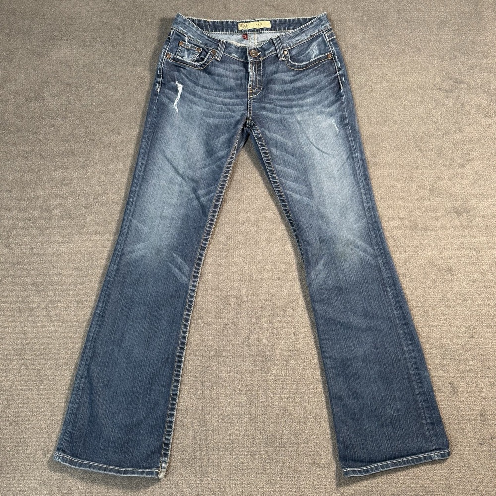 BKE Kate Jeans Women's Size 30x33.5 Medium Wash Mid Rise Bootcut Stretch Denim